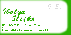 ibolya slifka business card